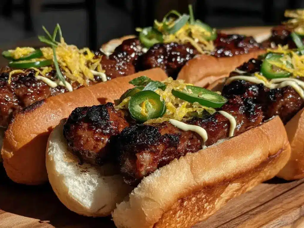 grilled wagyu hot dogs - featured image