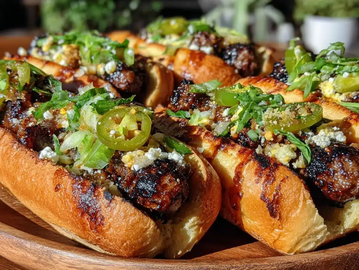 grilled wagyu hot dogs preparation steps