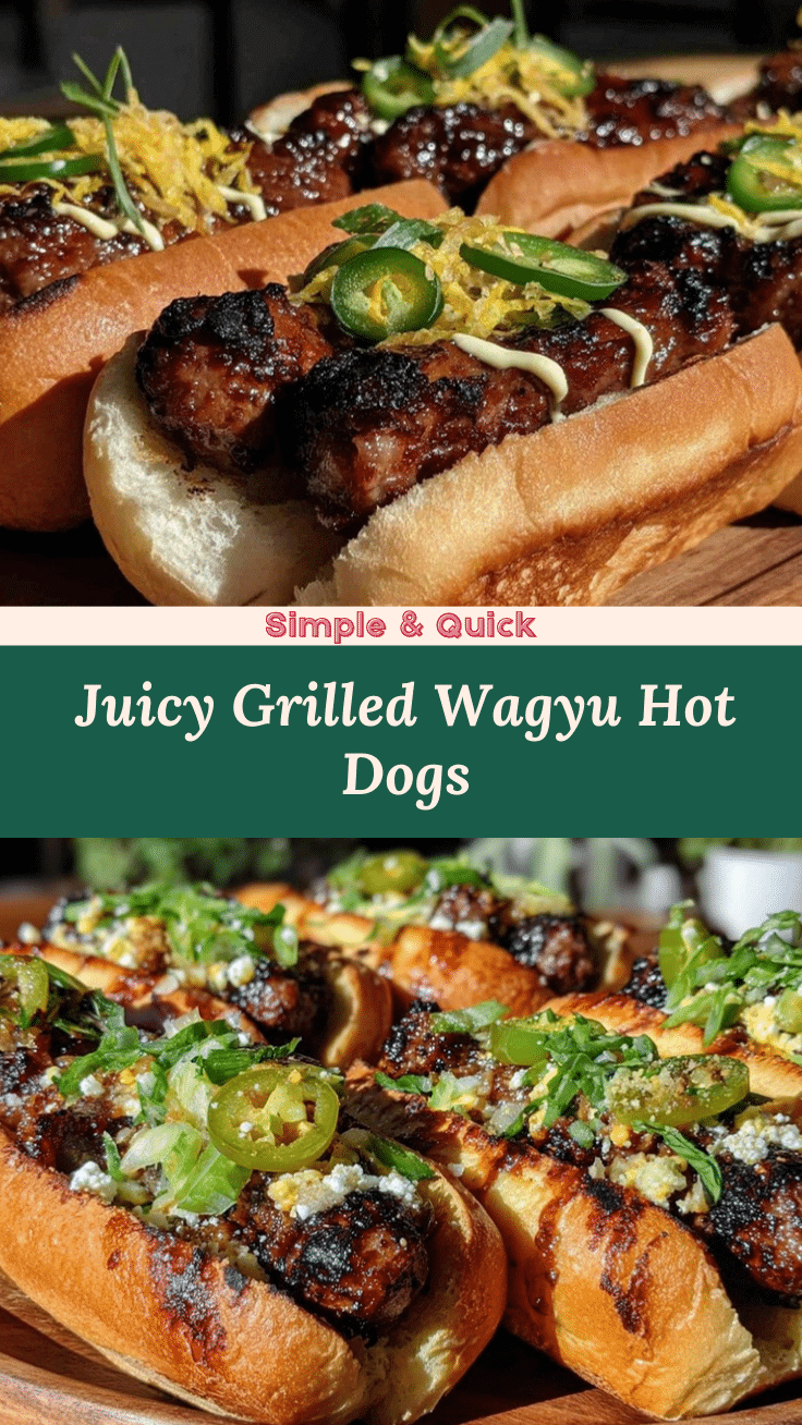 grilled wagyu hot dogs recipe