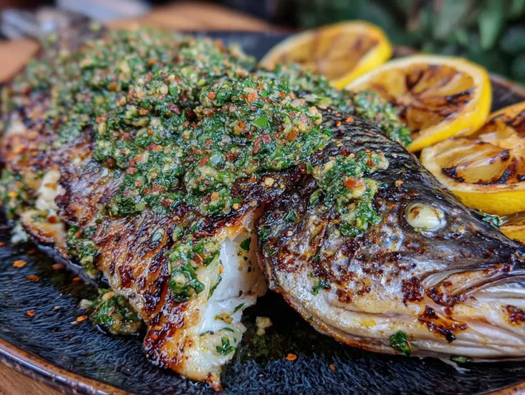 grilled whole branzino - featured image