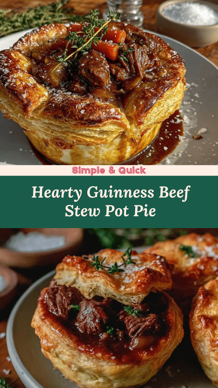 Guinness beef stew pot pie recipe