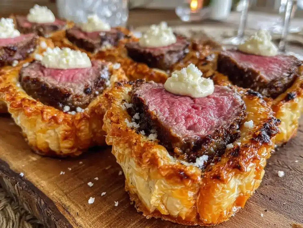 heart-shaped beef Wellington bites - featured image