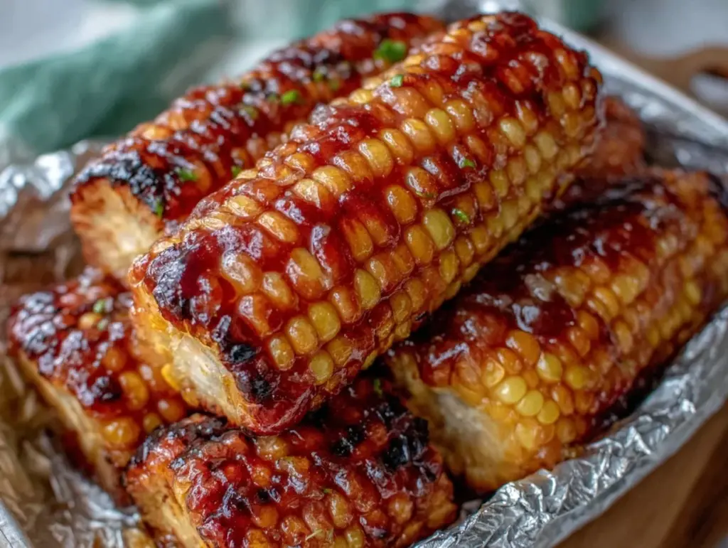 hot honey butter grilled corn on the cob - featured image