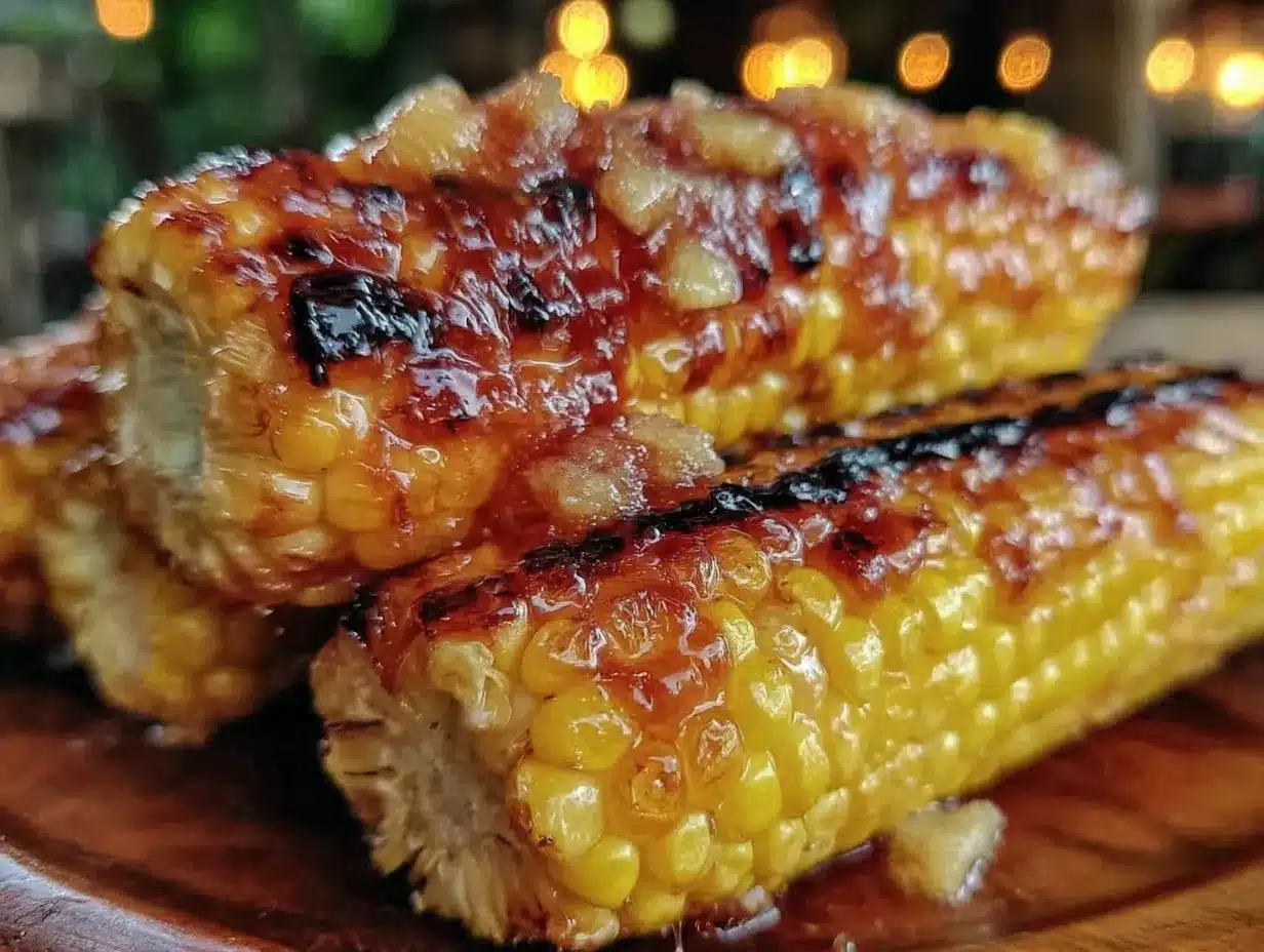 hot honey butter grilled corn on the cob preparation steps