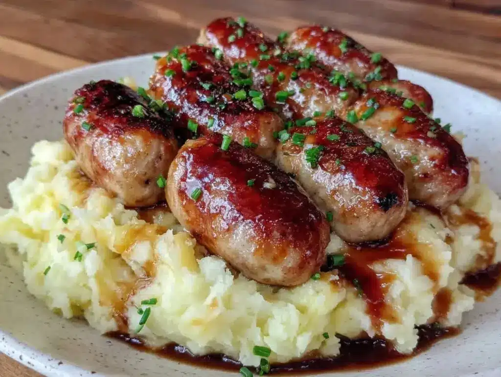 Irish bangers and creamy colcannon mash - featured image
