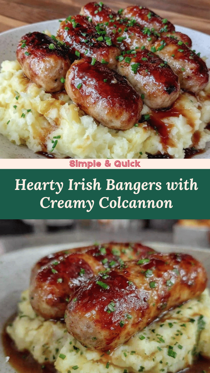 Irish bangers and creamy colcannon mash recipe