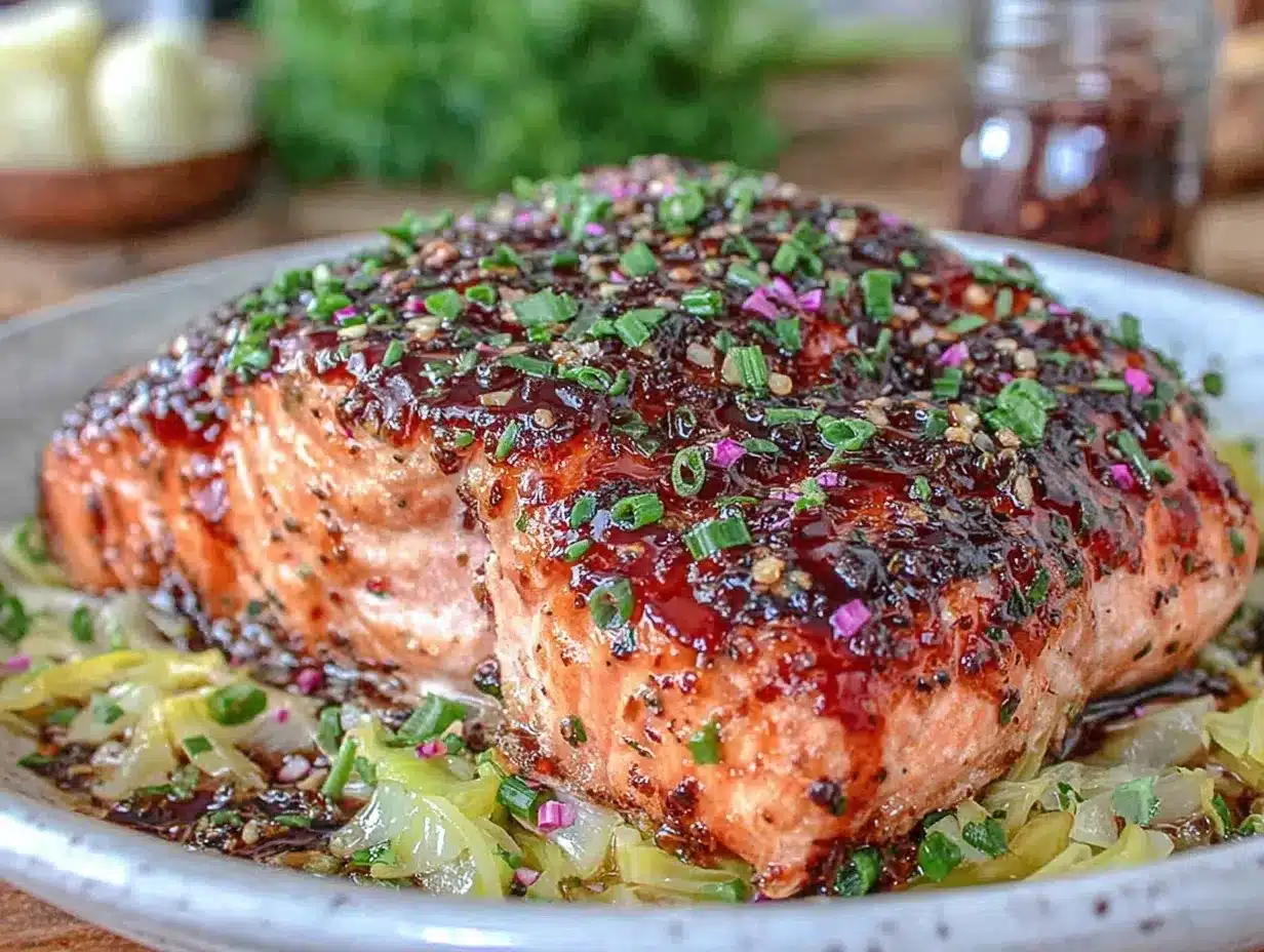 Irish whiskey glazed salmon preparation steps
