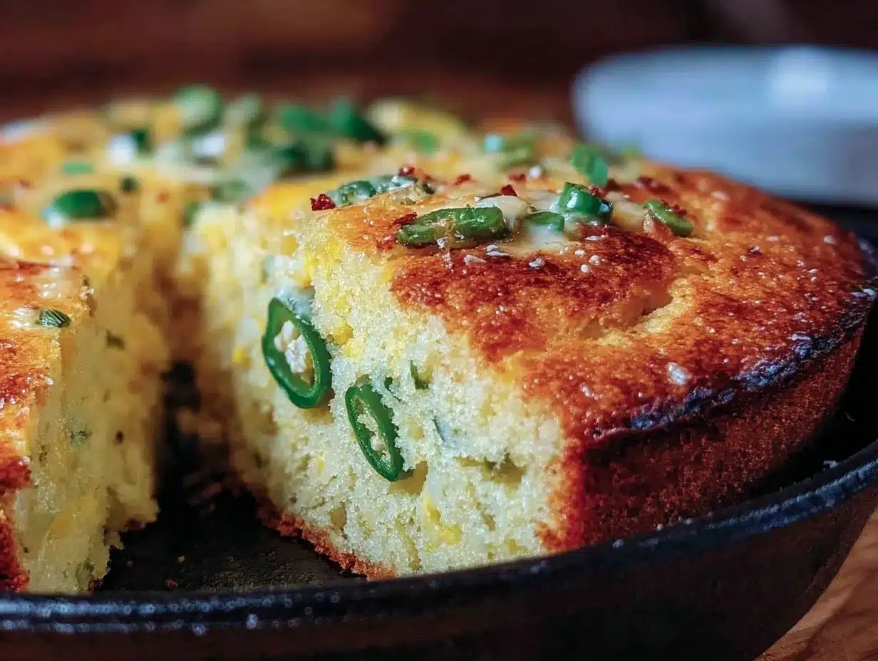 jalapeno cheddar cornbread skillet recipe preparation steps