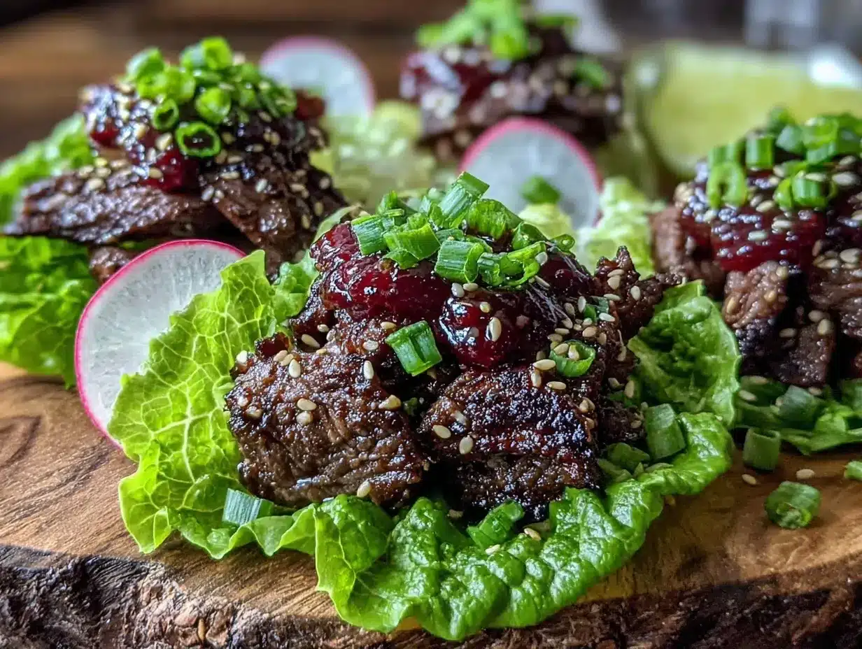 korean bbq bulgogi beef lettuce wraps preparation steps