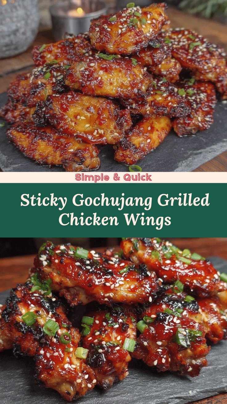 Korean gochujang grilled chicken wings recipe