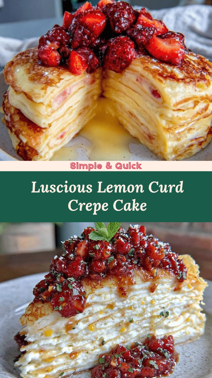 lemon curd stuffed crepe cake recipe
