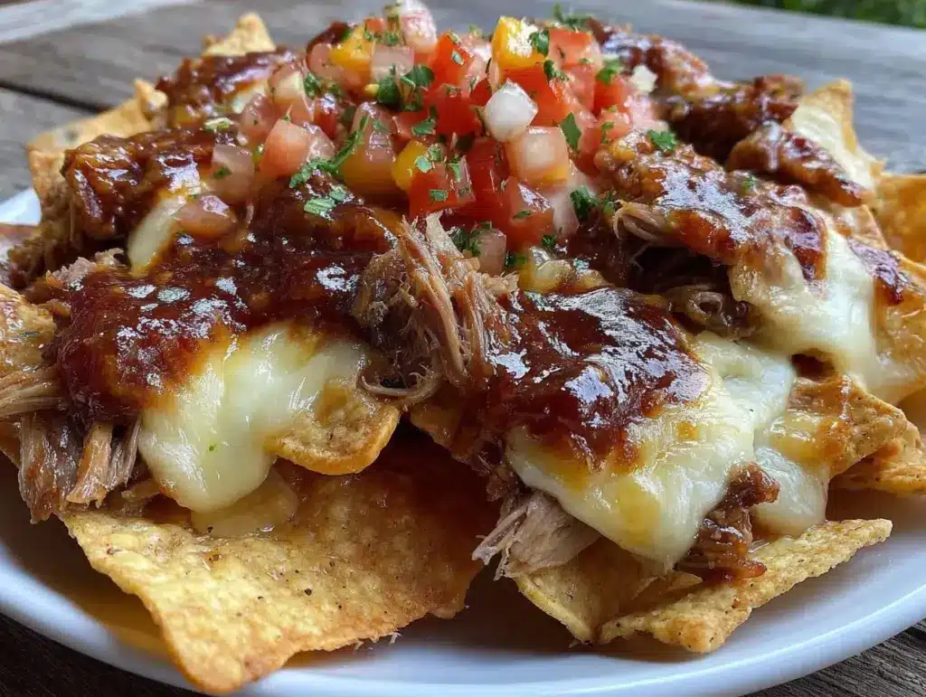 loaded nachos with pulled pork - featured image