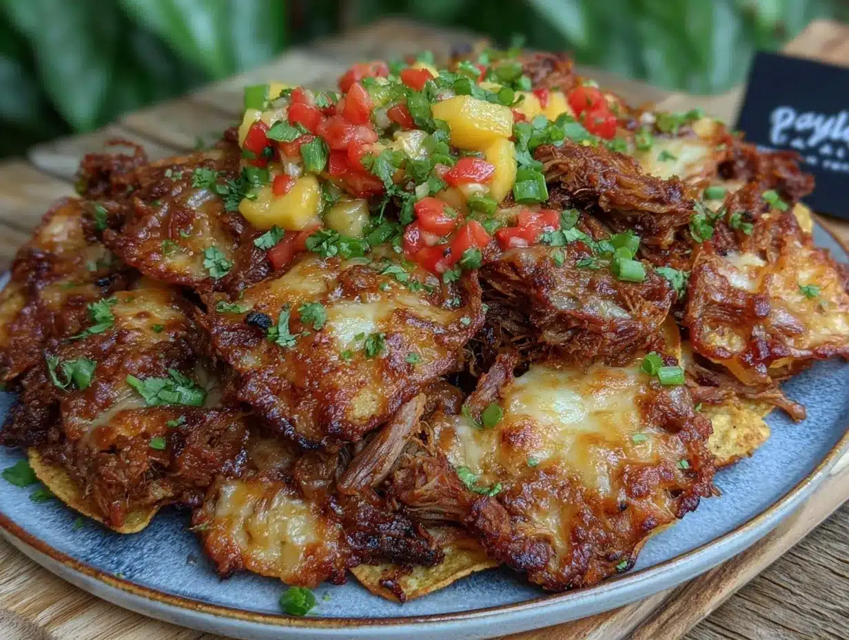 loaded nachos with pulled pork preparation steps