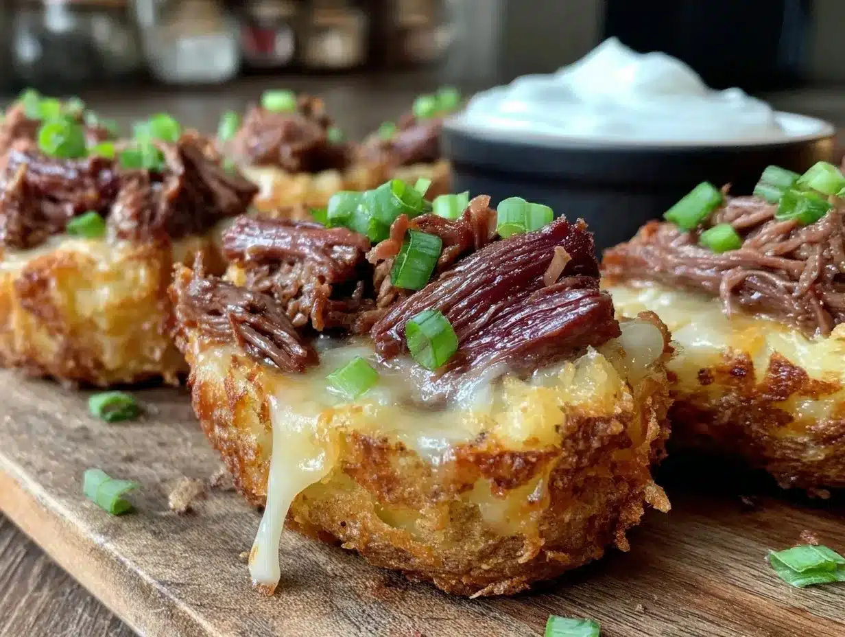 loaded potato skins with smoked brisket preparation steps
