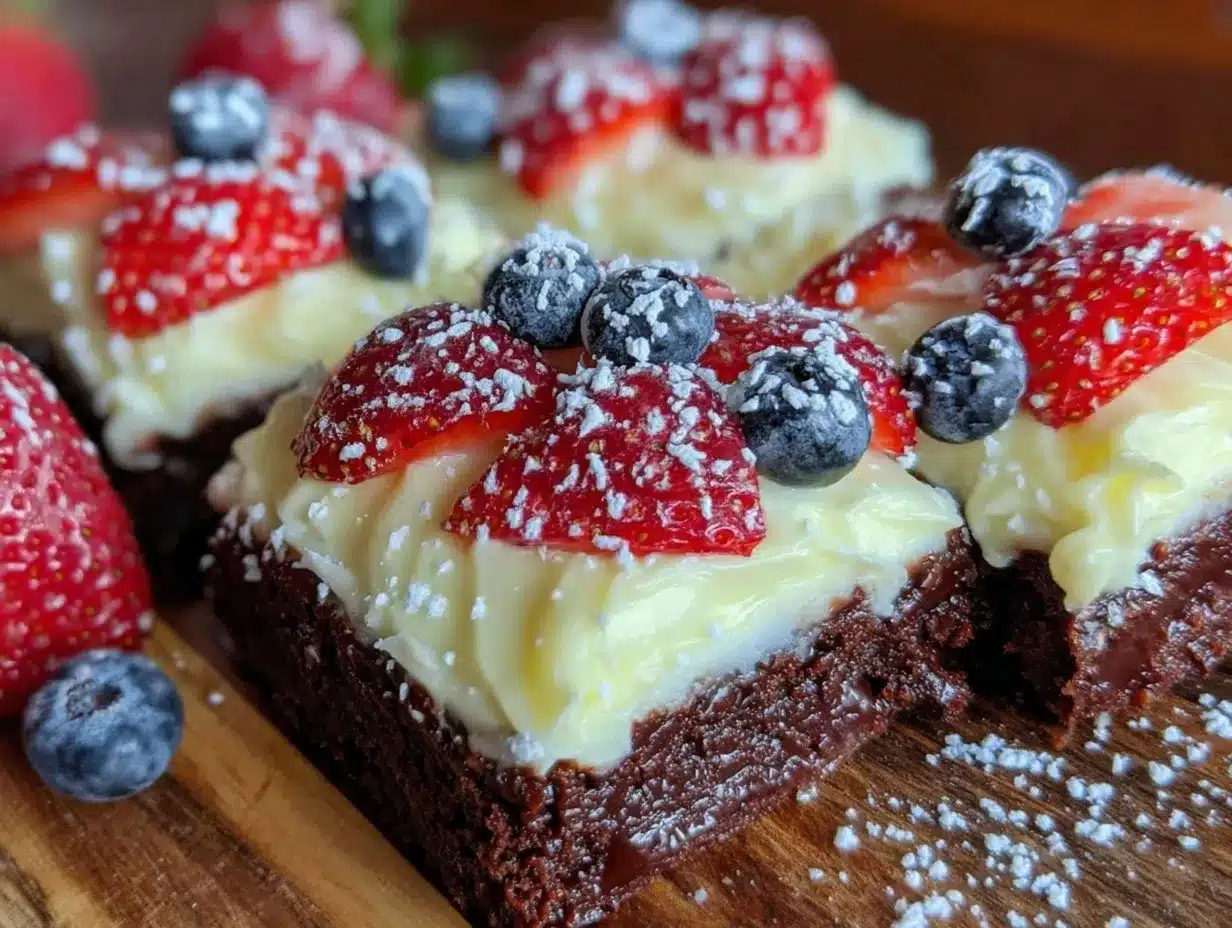 no-bake flag brownie slab preparation steps