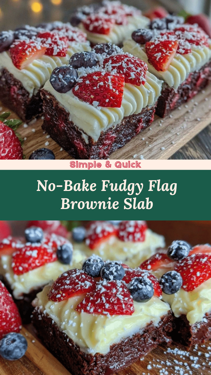 no-bake flag brownie slab recipe