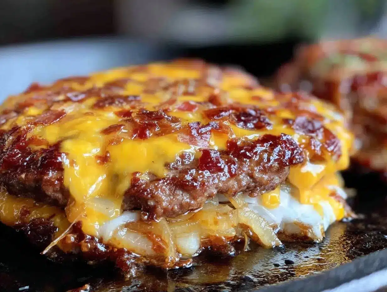 Oklahoma onion smashed burger preparation steps