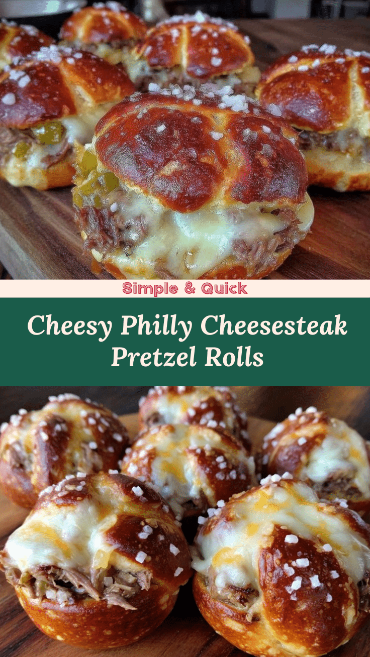 philly cheesesteak stuffed soft pretzel rolls recipe