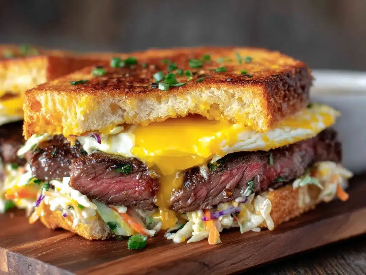 pittsburgh style steak and egg sandwich preparation steps