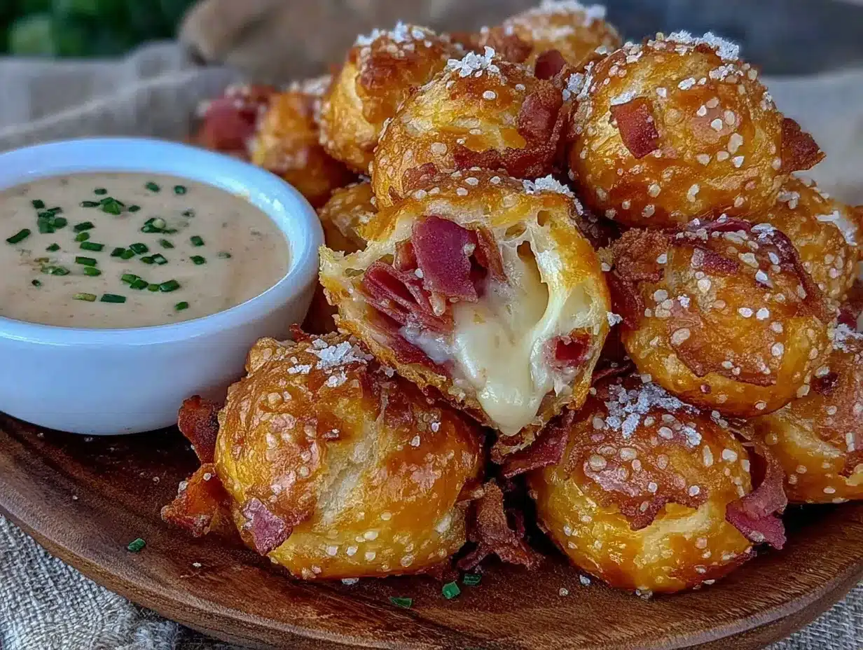 Reuben stuffed pretzel bites preparation steps