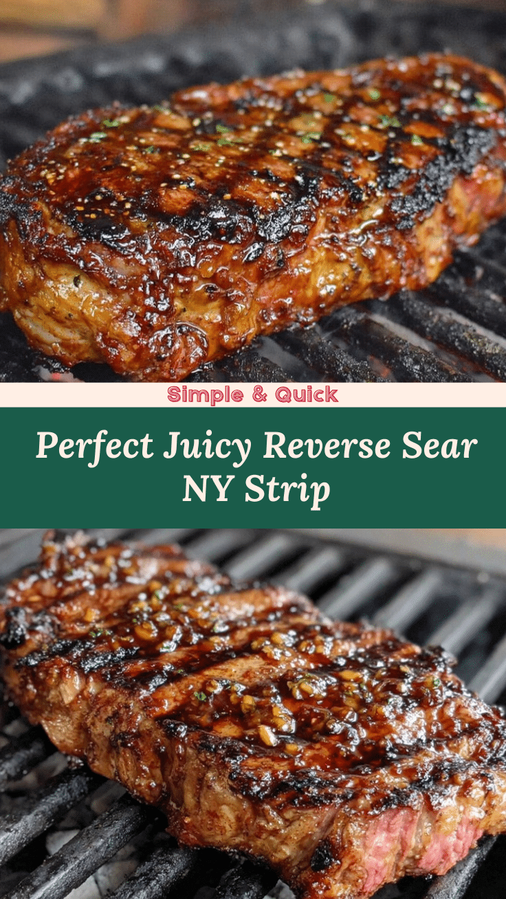 reverse sear New York strip steak recipe