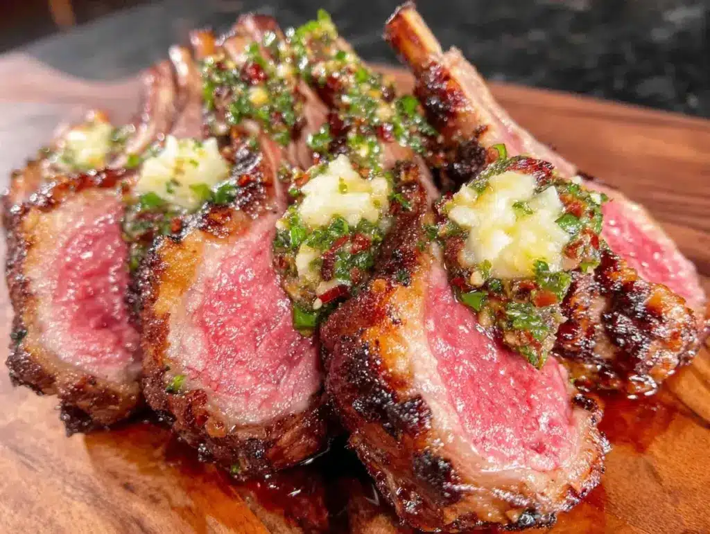 reverse seared rack of lamb - featured image