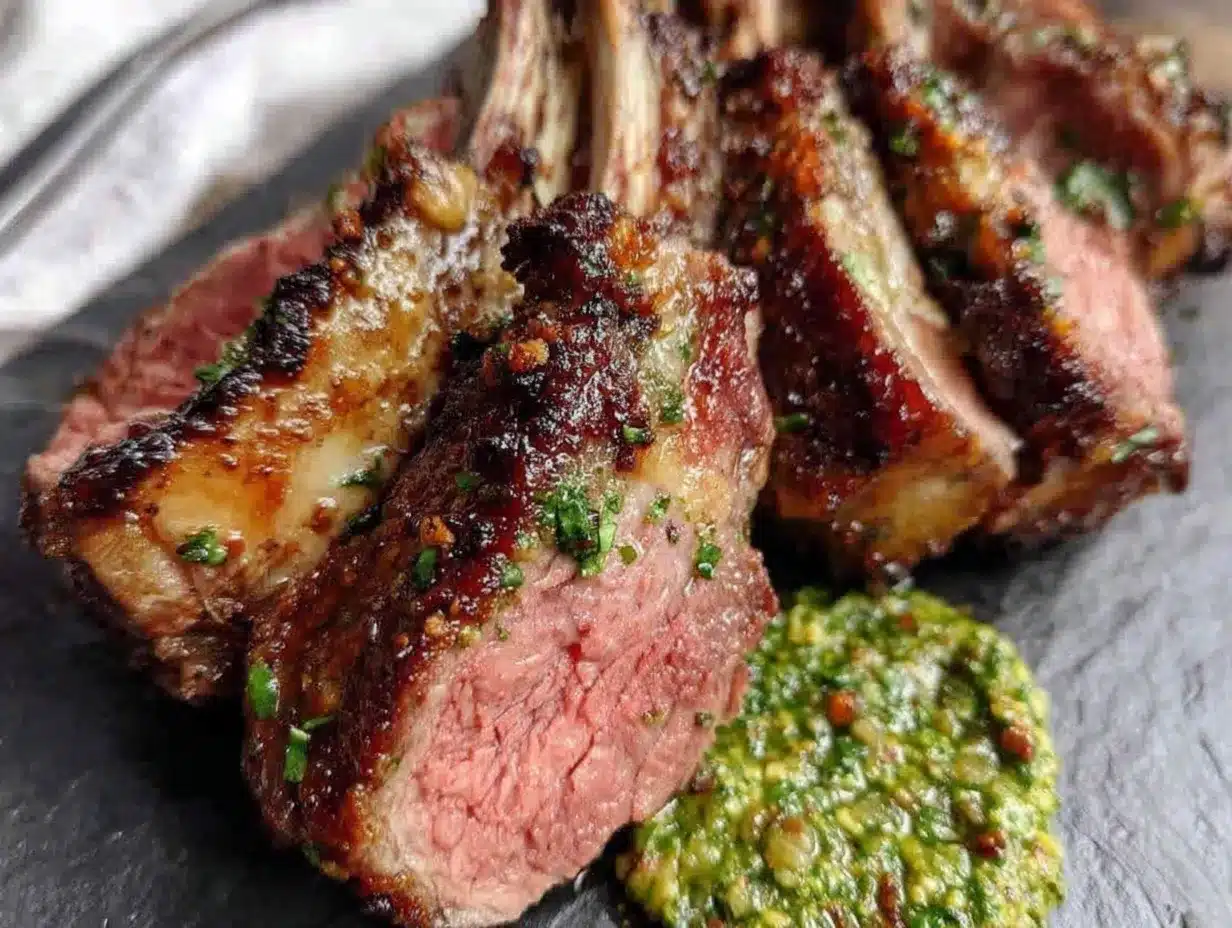 reverse seared rack of lamb preparation steps