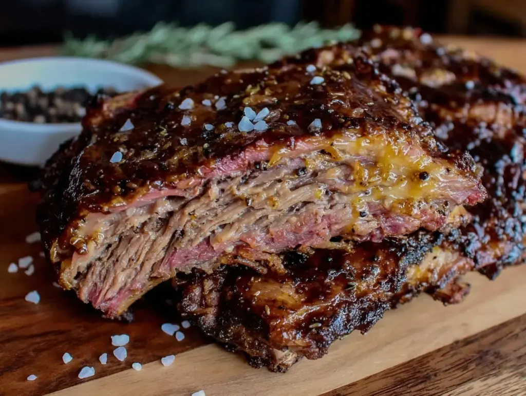 smoked beef back ribs texas style - featured image