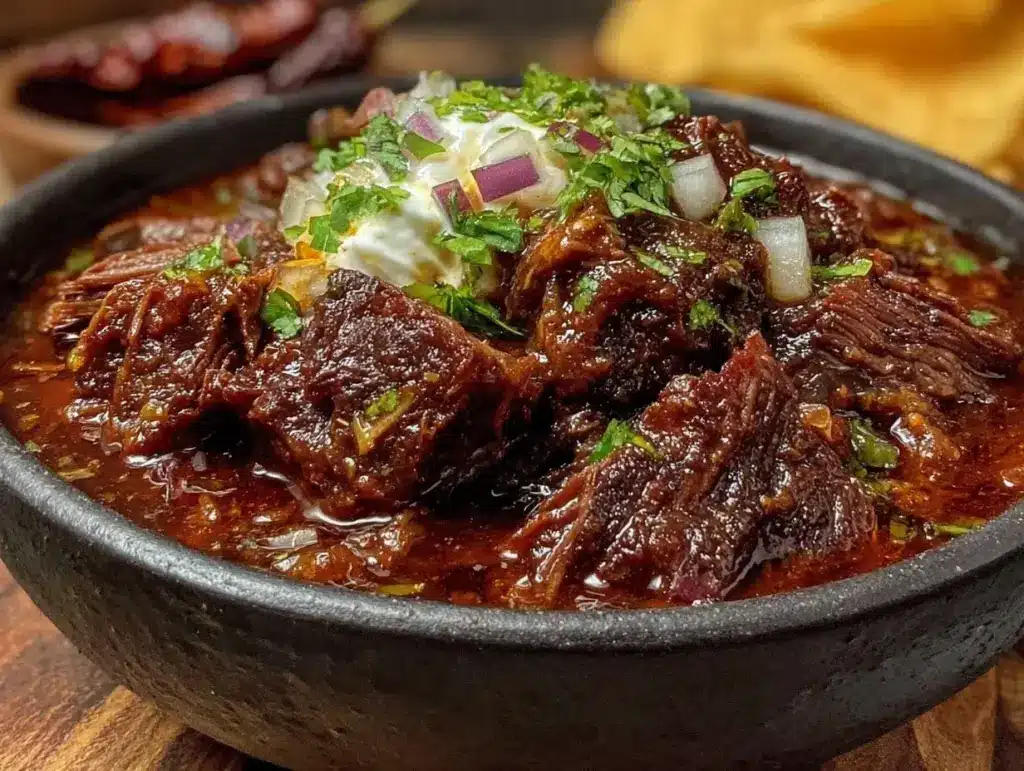 smoked beef short rib chili - featured image