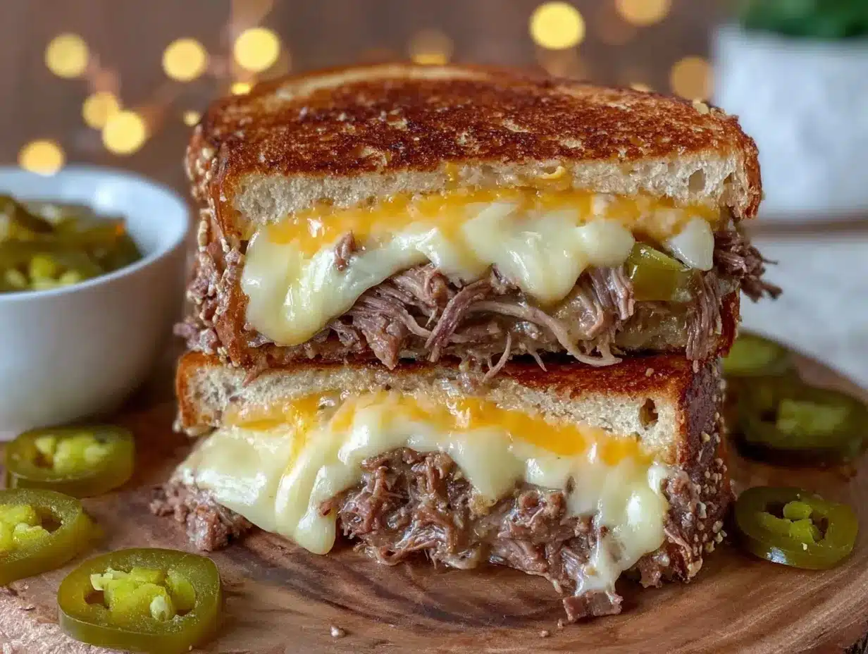 smoked brisket grilled cheese preparation steps