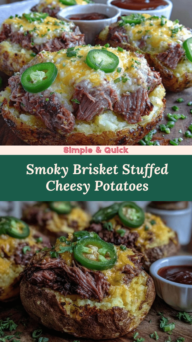 smoked brisket stuffed baked potatoes recipe