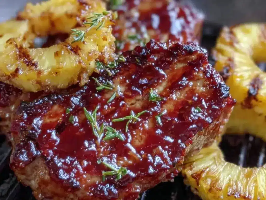 smoked ham steak pineapple brown sugar glaze - featured image