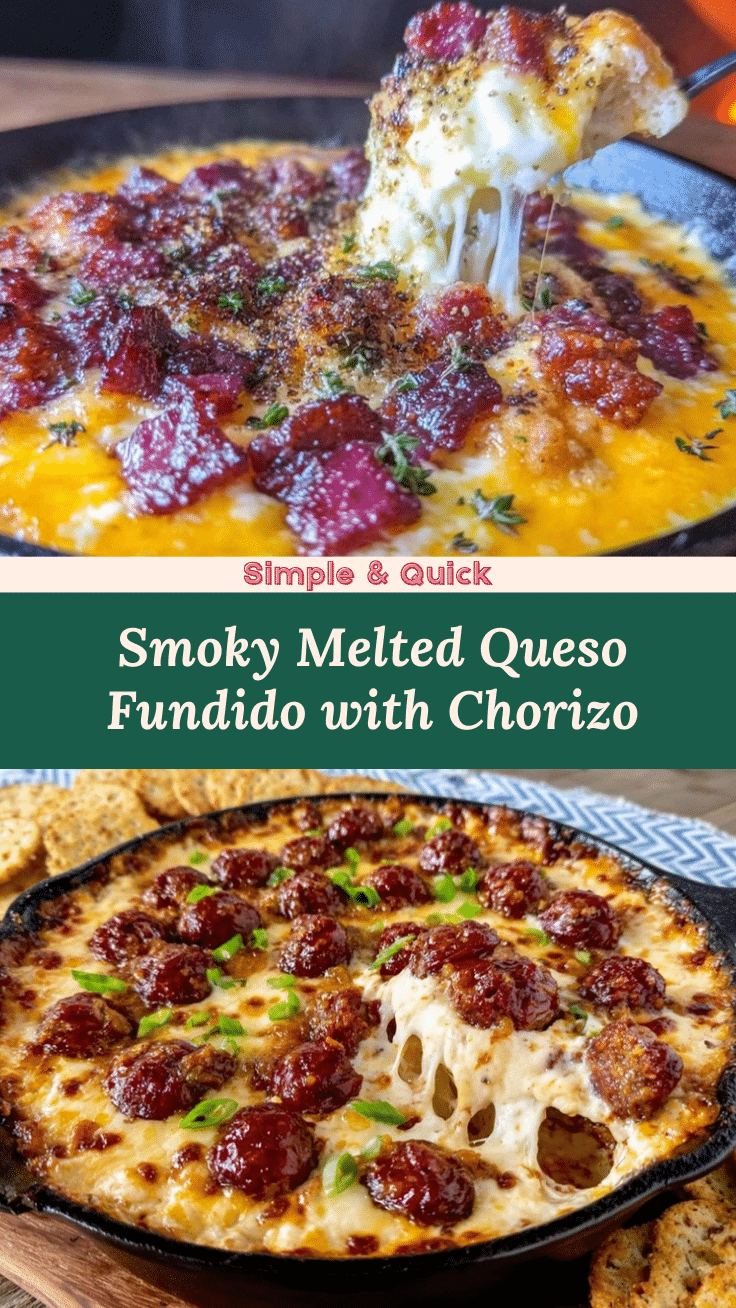smoked queso fundido with chorizo recipe