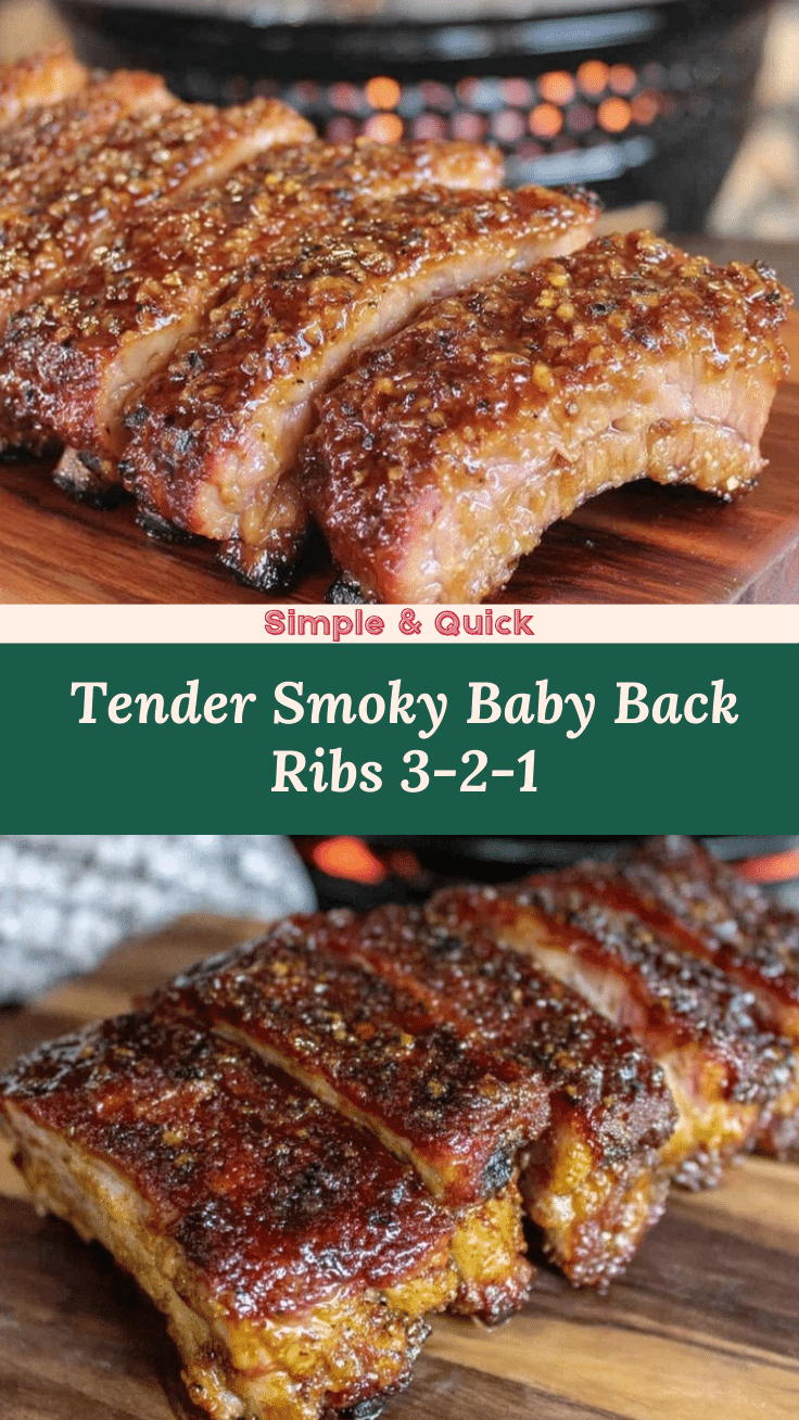 tender smoke baby back ribs 3-2-1 method recipe