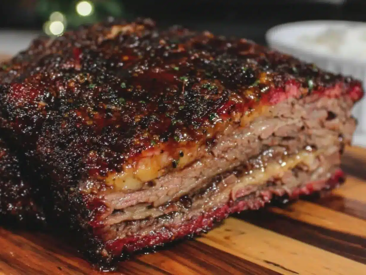 texas style smoked beef brisket point preparation steps