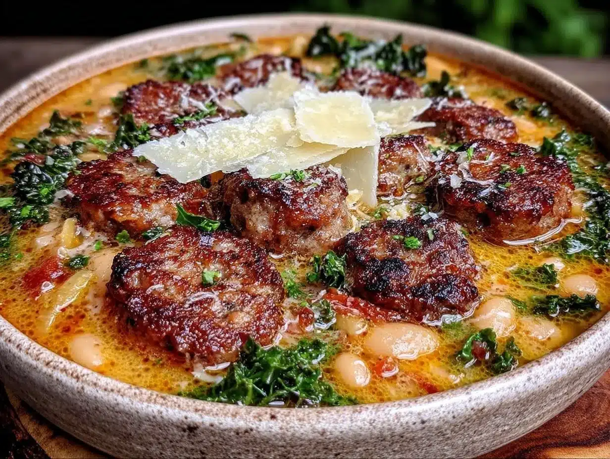 Tuscan white bean and sausage stew preparation steps