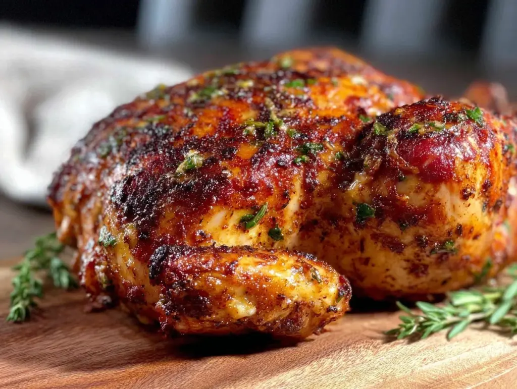whole smoked chicken recipe - featured image