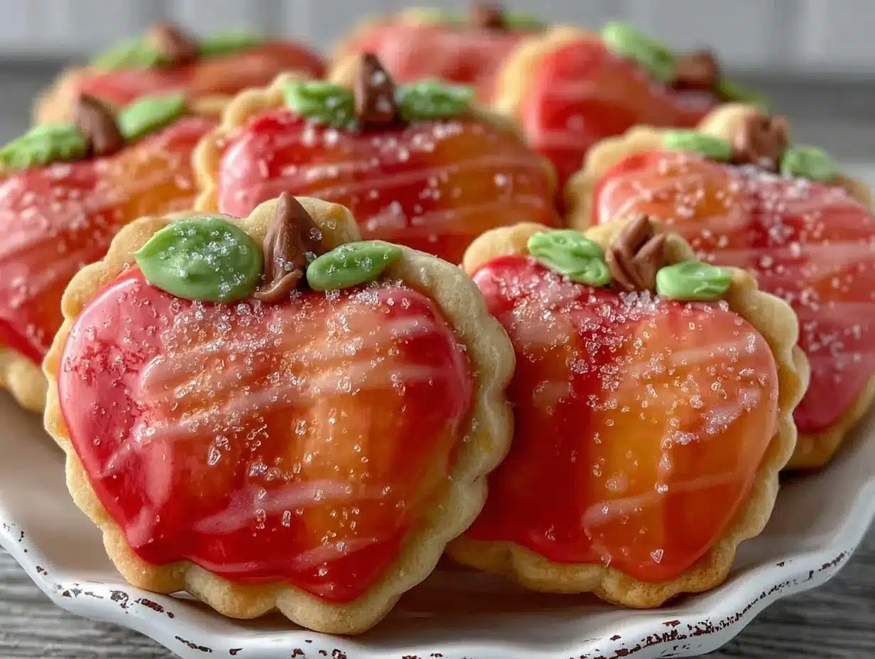 apple shaped sugar cookies preparation steps