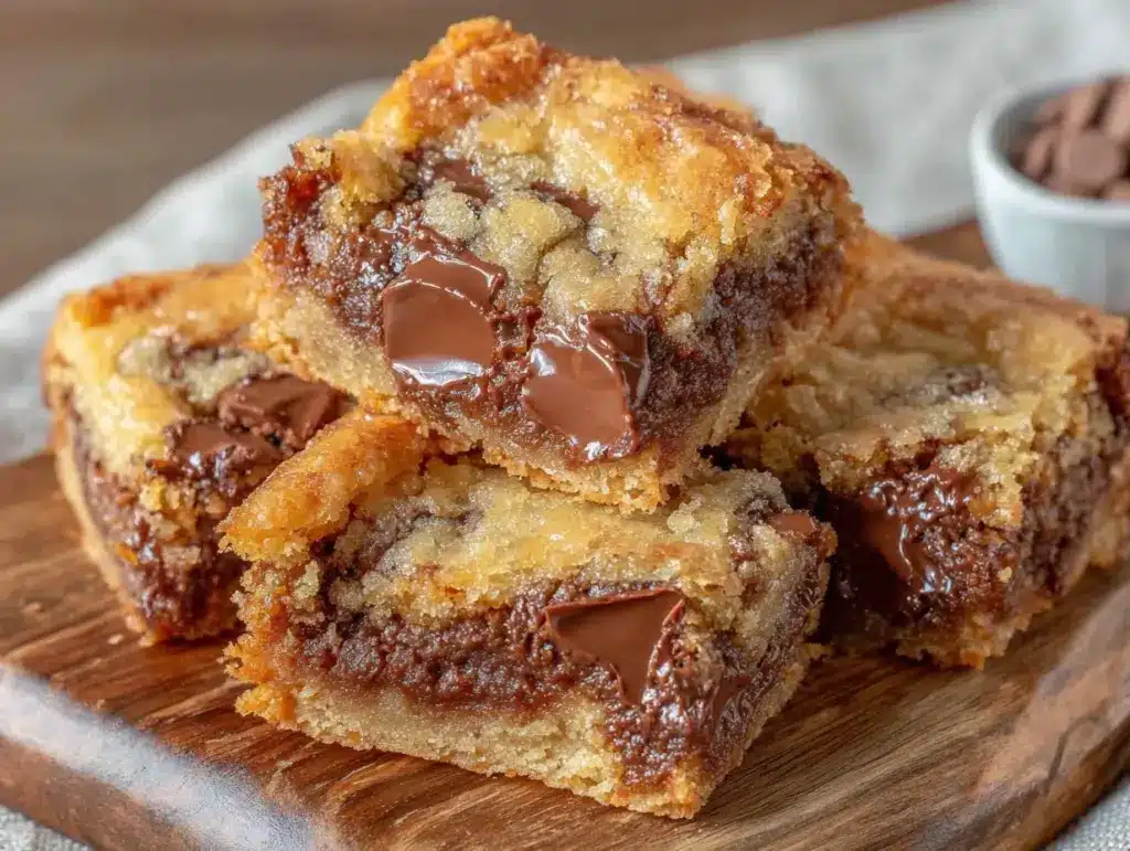 brown butter chocolate chip blondies - featured image