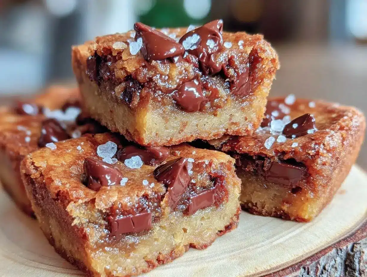 brown butter chocolate chip blondies preparation steps