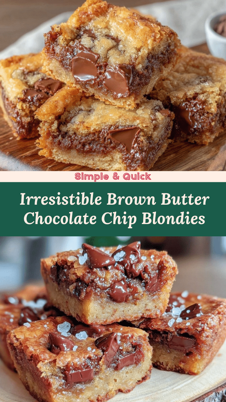 brown butter chocolate chip blondies recipe