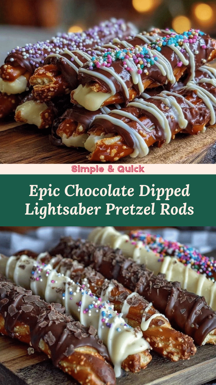 chocolate dipped lightsaber pretzel rods recipe