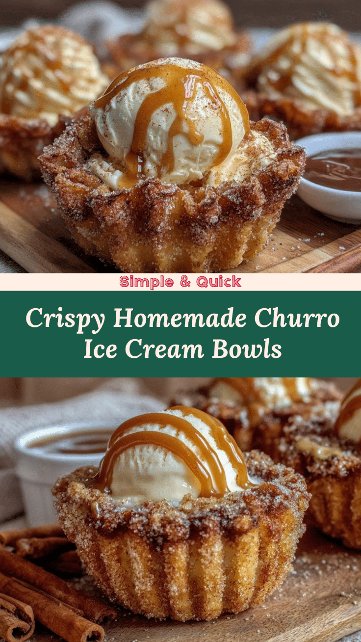 churro ice cream bowls recipe
