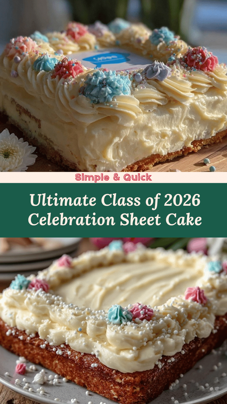 class of 2026 sheet cake recipe