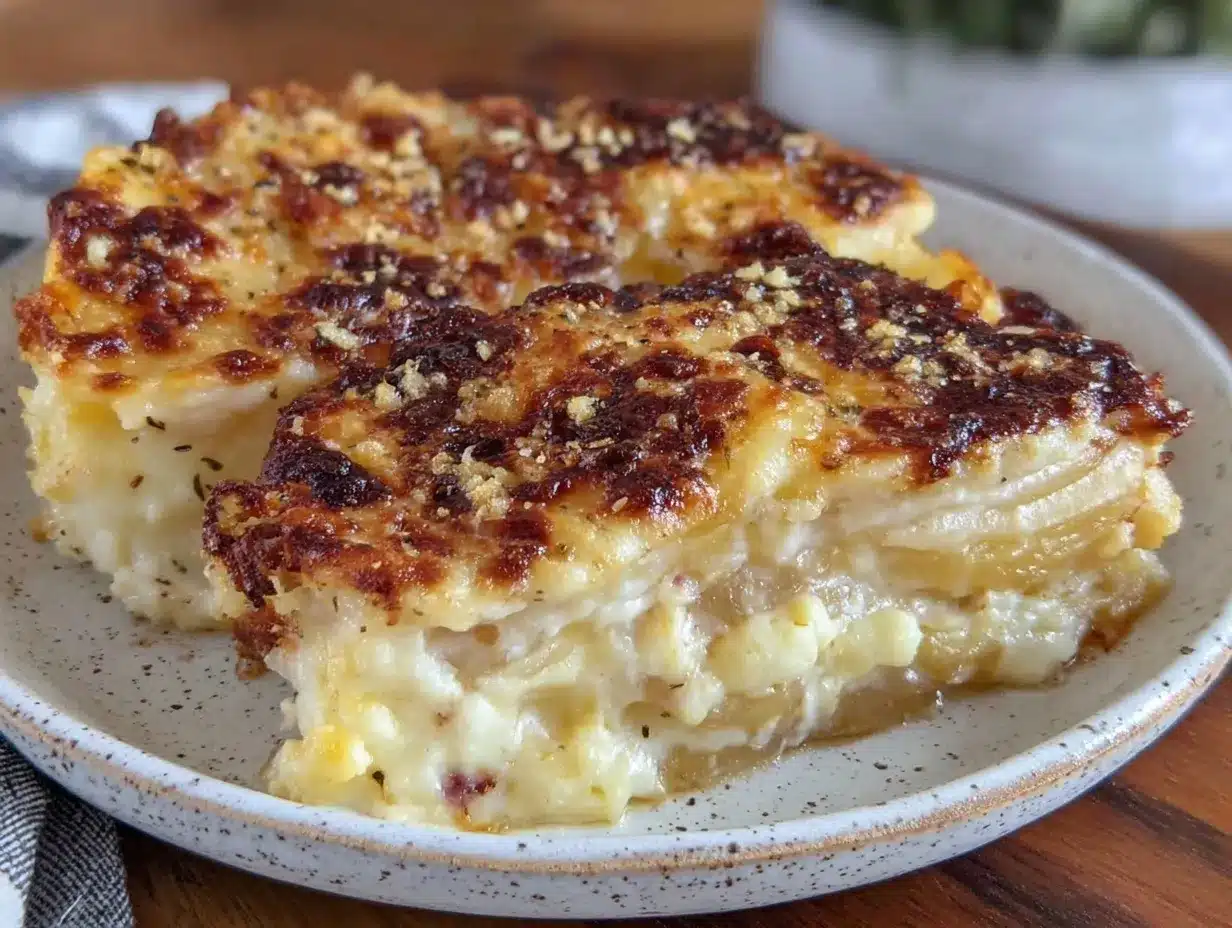 creamy au gratin potatoes with gruyere preparation steps