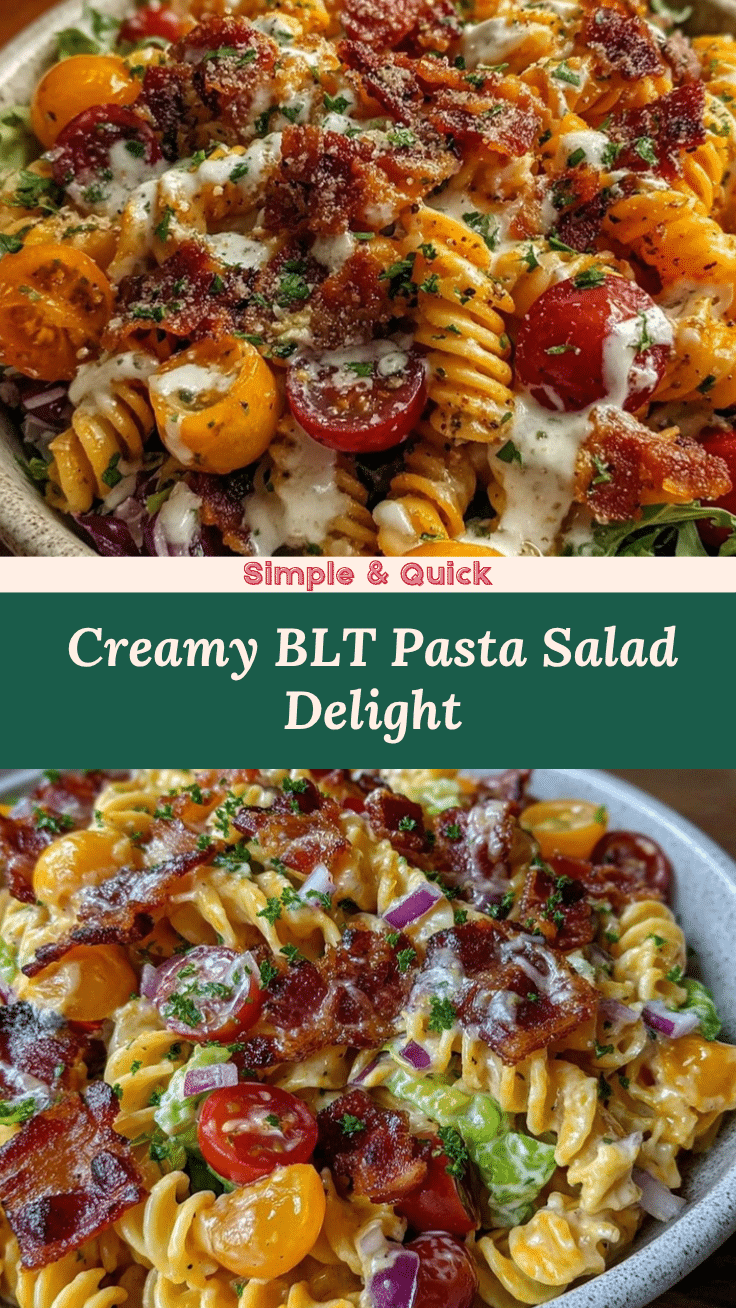 creamy BLT pasta salad recipe