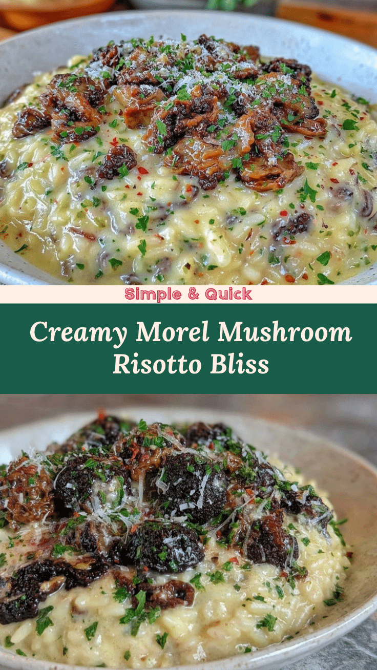 creamy morel mushroom risotto recipe