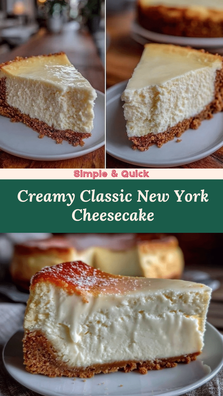 creamy New York style cheesecake recipe