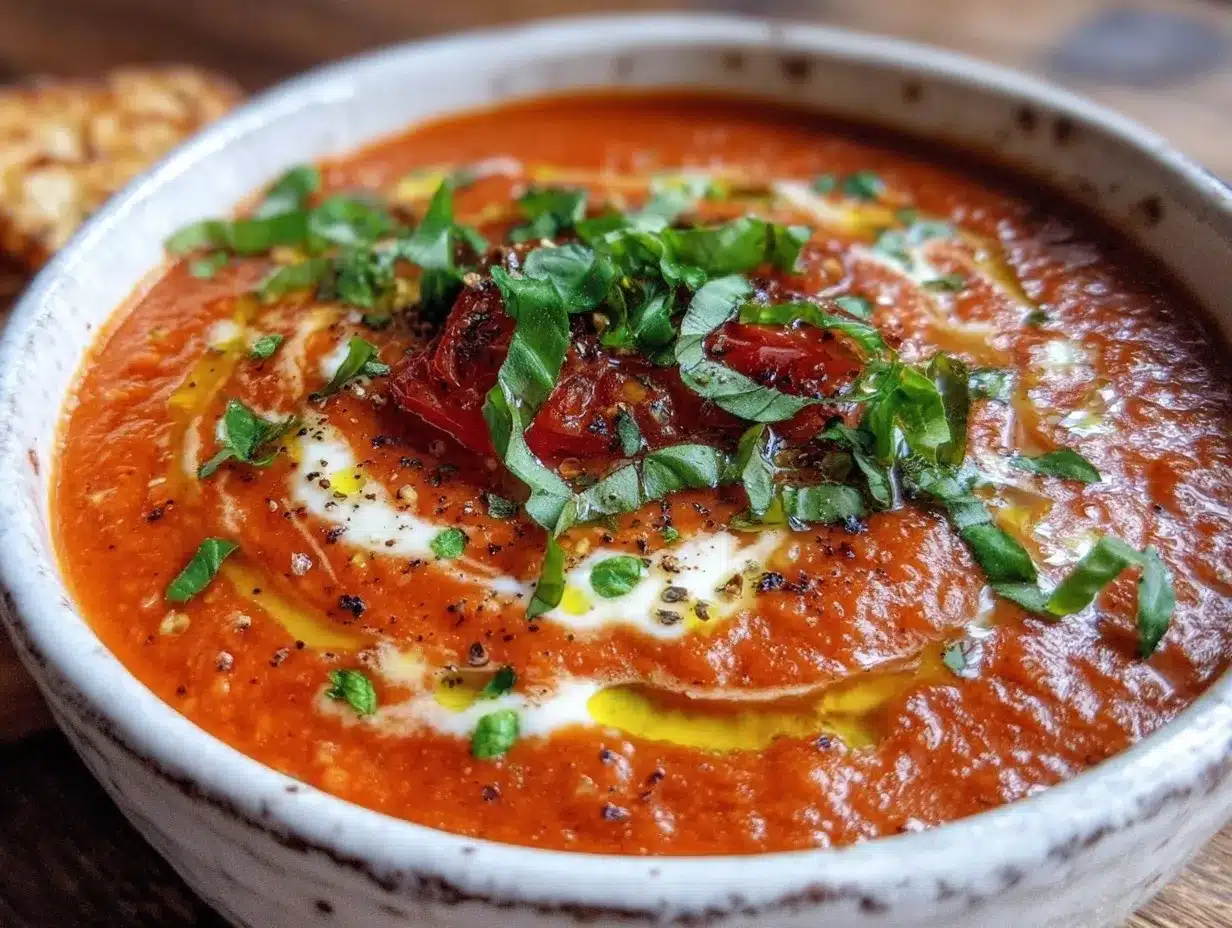 creamy tomato basil soup preparation steps