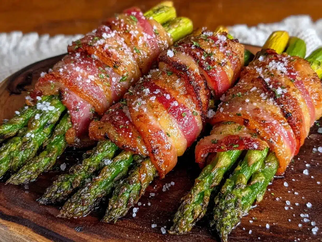 crispy bacon wrapped asparagus bundles preparation steps
